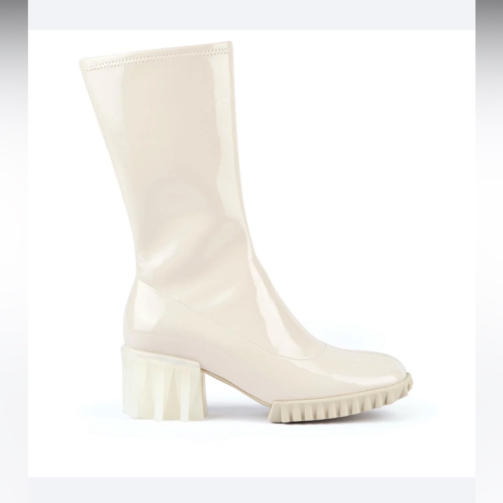 4ccccees Women's Bloffo Half Boots Lightweight Lug Sole Cream White various size
